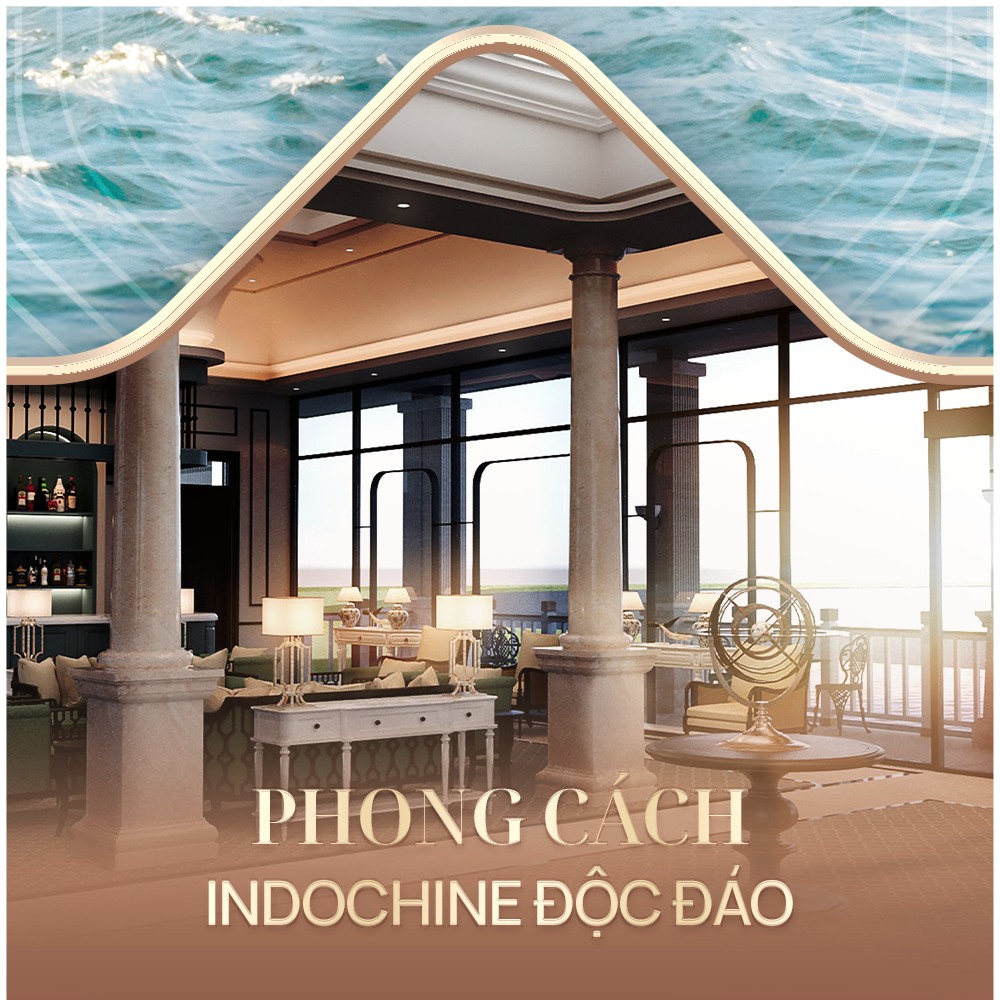 Phong cách Indochine của bến du thuyền tại Vinhomes Royal Island