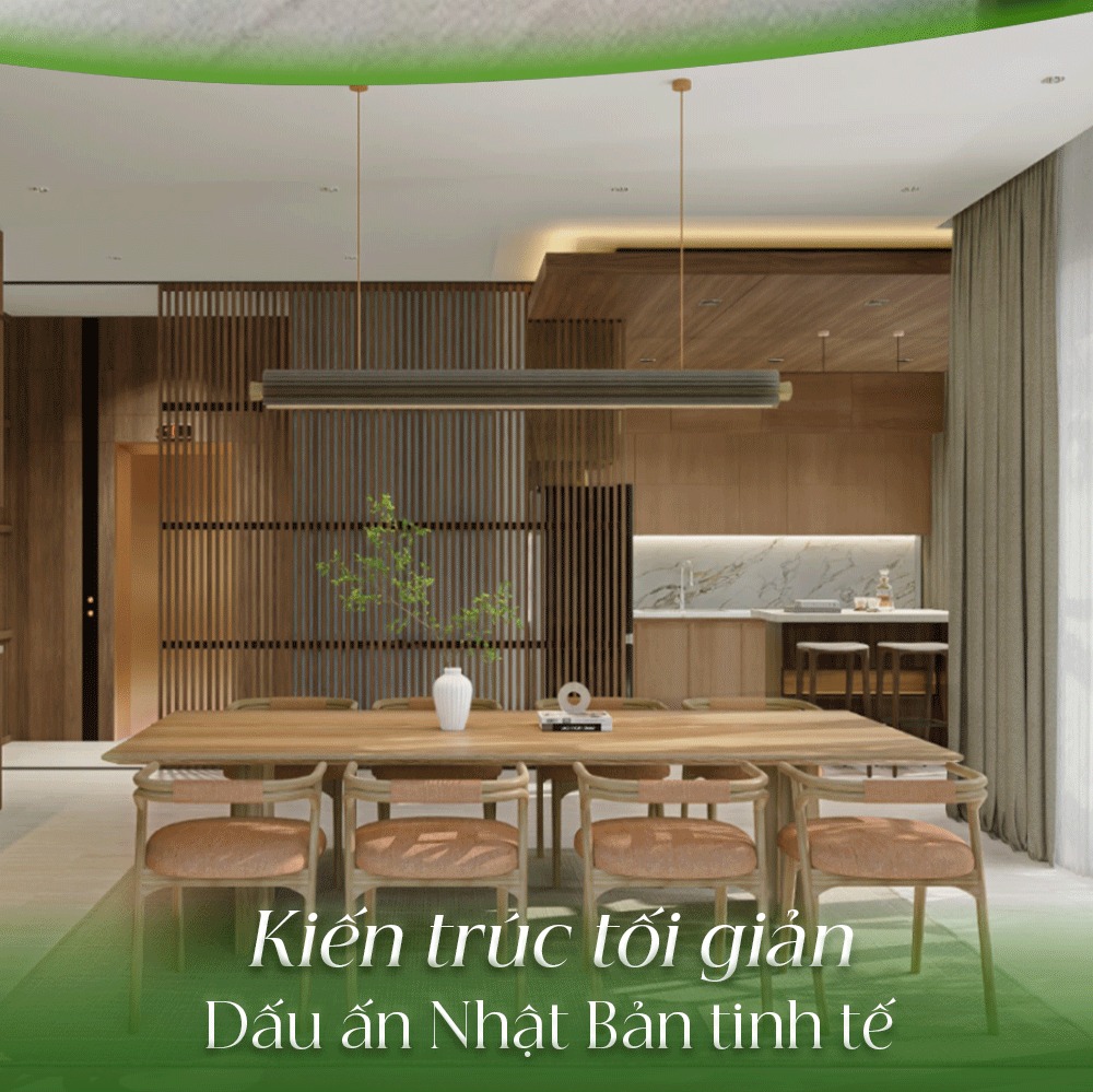 Biệt thự đơn lập tại The Komorebi mang theo nét kiến trúc Nhật Bản tối giản