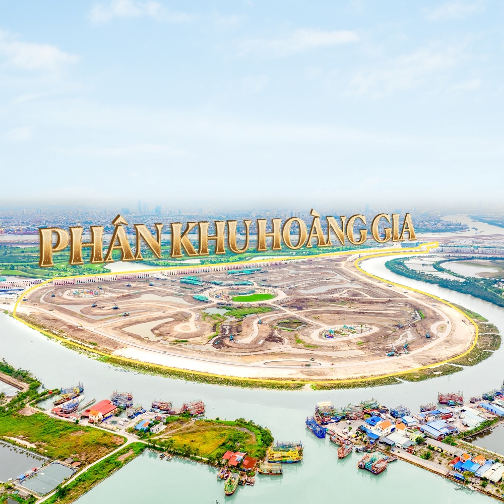 Tiến độ xây dựng Vinhomes Royal Island trong tháng 3/2025: Phân khu Hoàng Gia