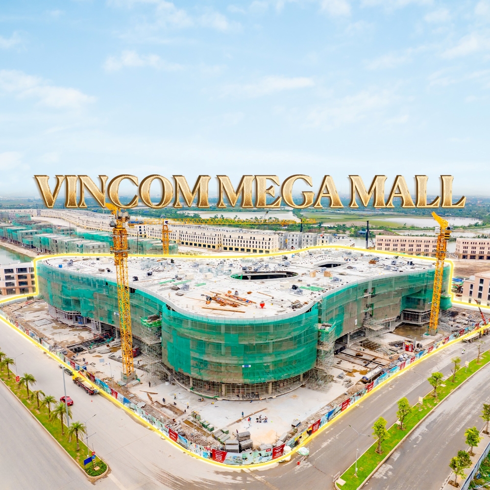 Tiến độ xây dựng Vinhomes Royal Island trong tháng 3/2025: Vincom Mega Mall