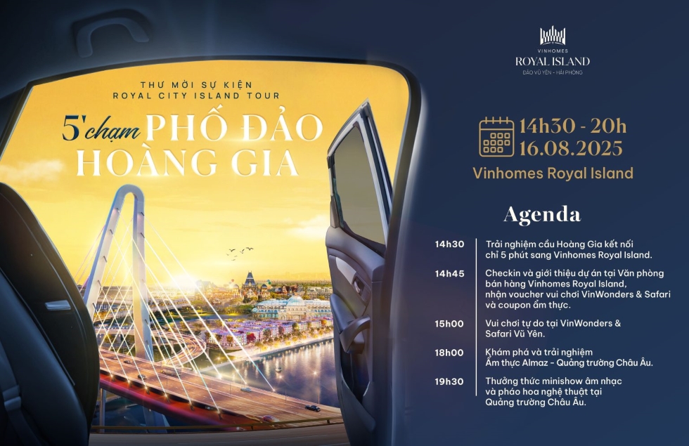 Site tour 5 phút chạm phố đảo Hoàng Gia - Một hành trình được dàn dựng chỉn chu Site tour 5 phút chạm phố đảo Hoàng Gia - Một hành trình được dàn dựng chỉn chu
