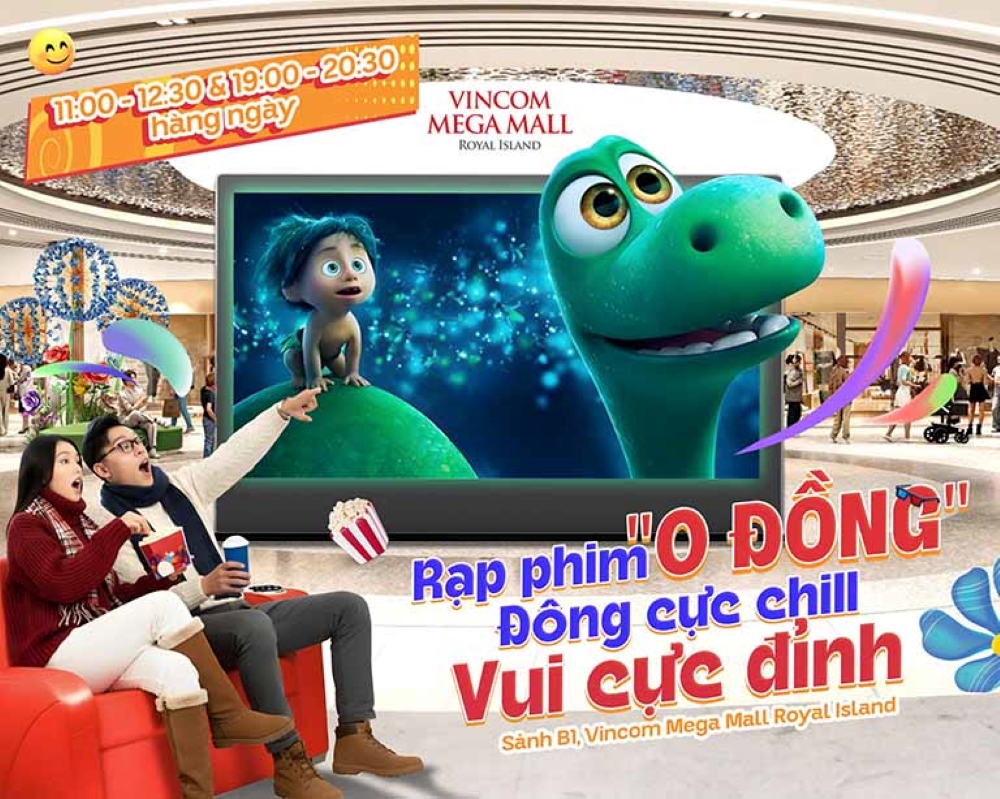 Rạp phim tại Vincom Mega Mall Royal Island: Vì sao mô hình “0 đồng” vẫn tạo giá trị trải nghiệm cao?
