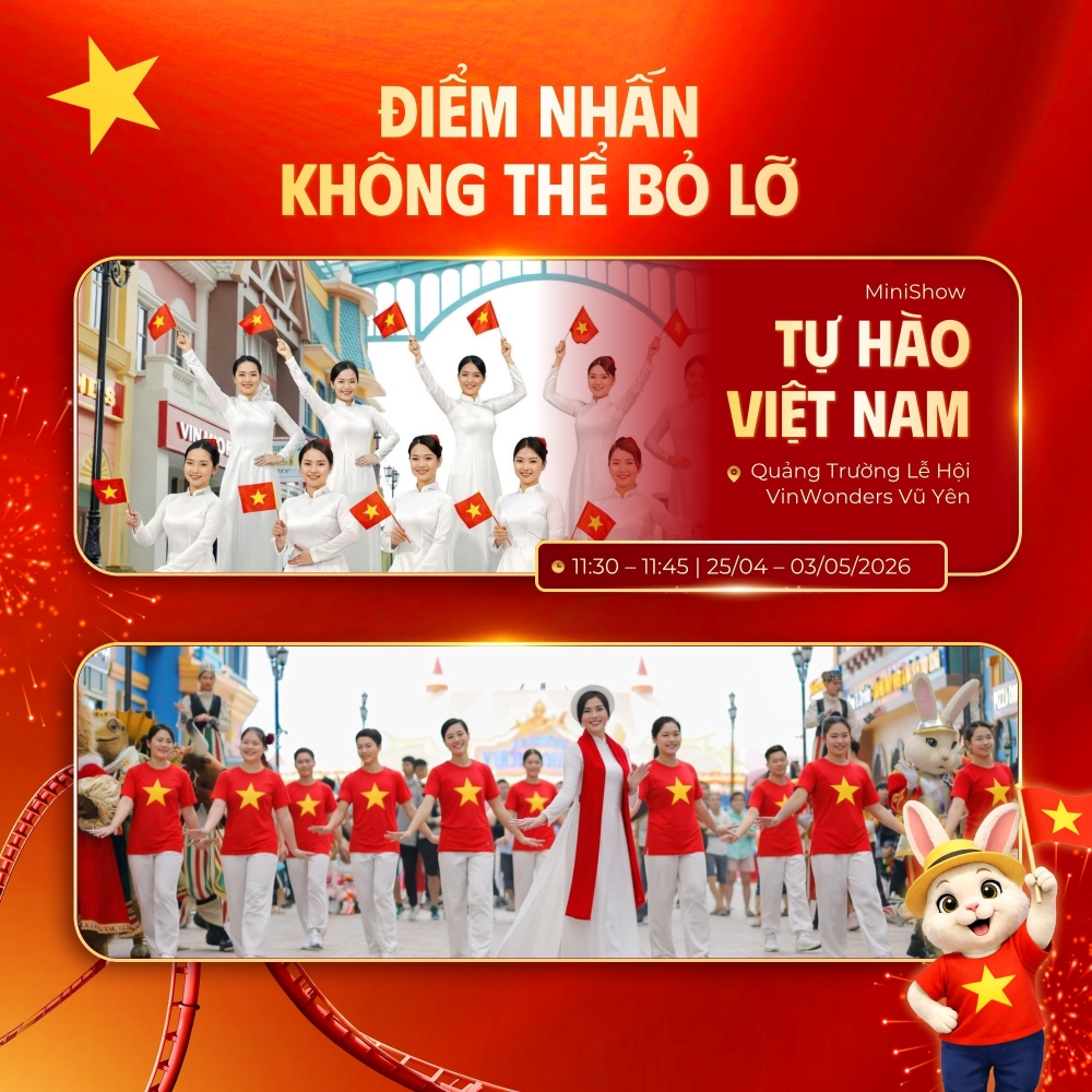 Minishow “Tự Hào Việt Nam" trong chuỗi lịch sự kiện 30/4 - 1/5 tại Vinhomes Vũ Yên