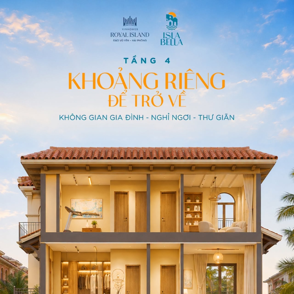 4 tầng nhà phố Isla Bella Vũ Yên, 4 lớp giá trị cho một tài sản