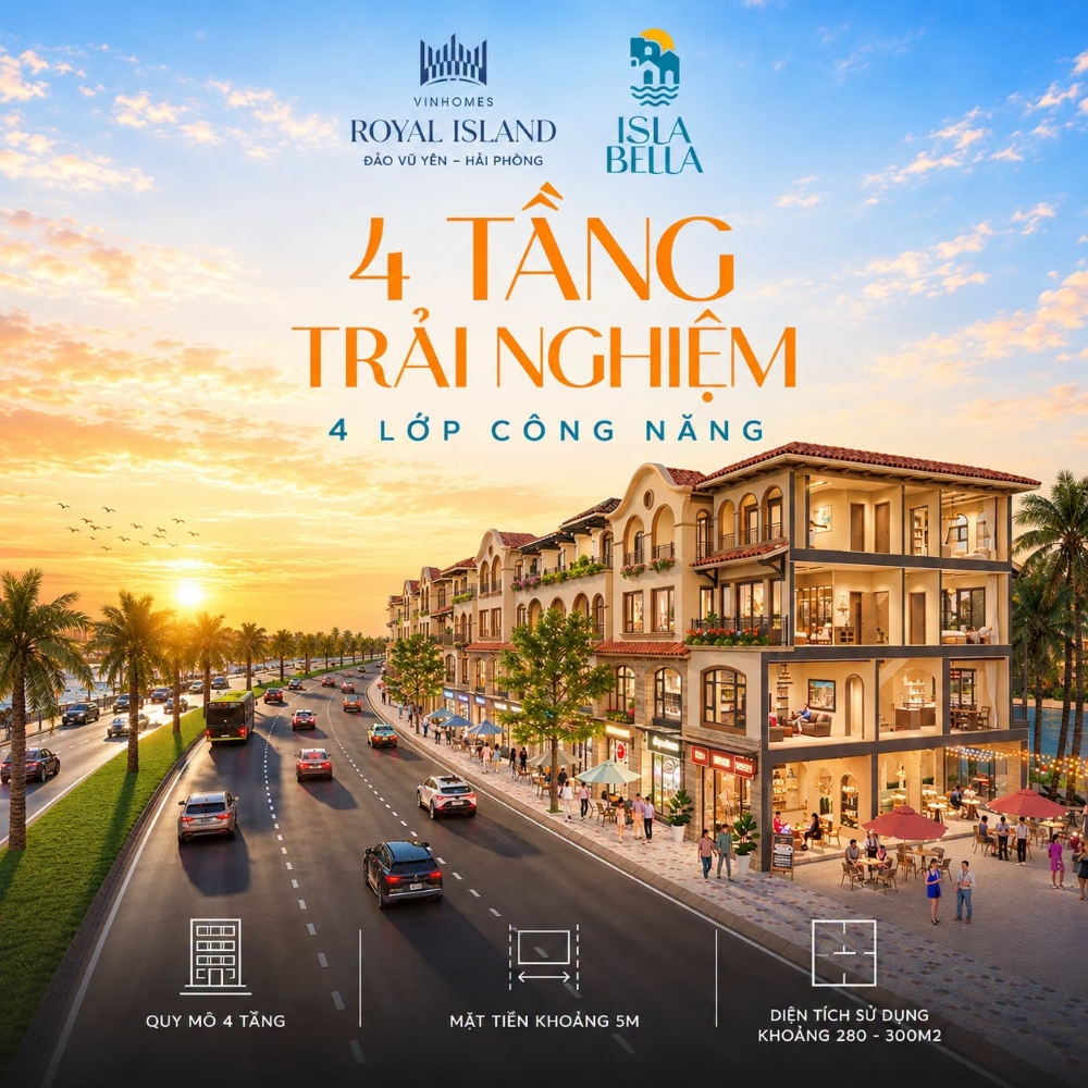 Nhà phố Isla Bella Vũ Yên – 4 tầng trải nghiệm, đa tầng giá trị
