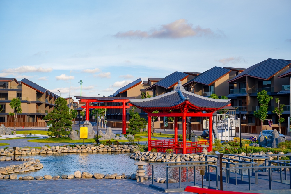 Triết lý thiết kế Nhật Bản và không gian kiến trúc độc bản tại công viên Zen Park Vinhomes Vũ Yên